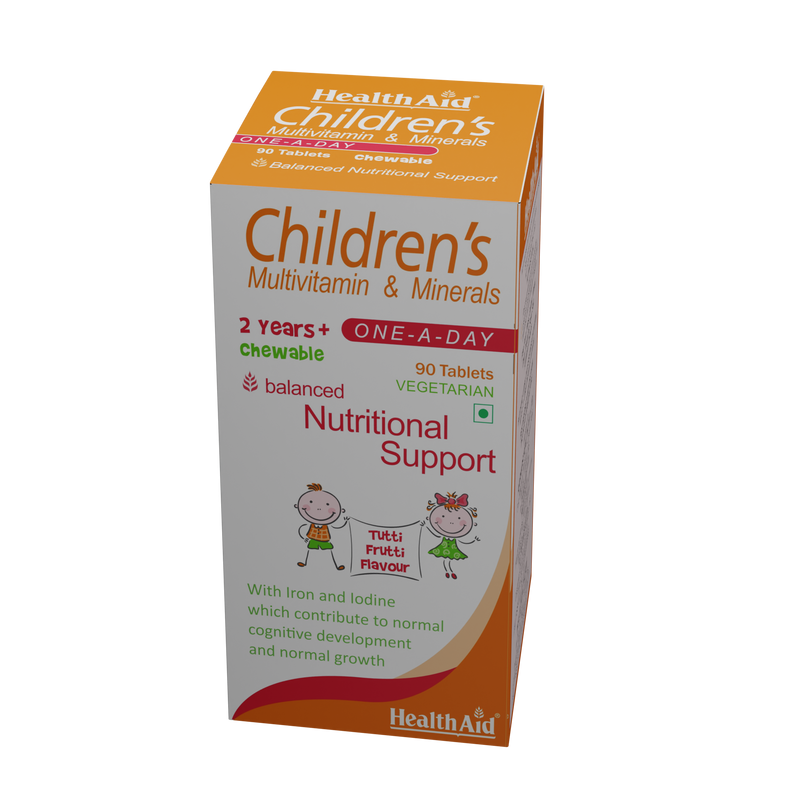 HealthAid I Children's MultiVitamins I Minerals I 90 Chewable Tablets