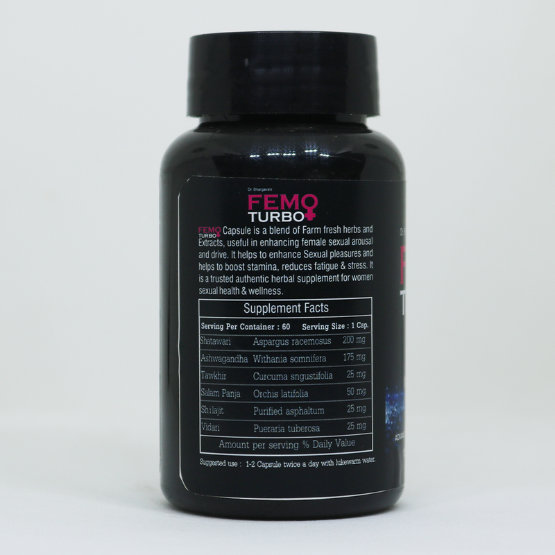 Dr.Bhargav's Femo Turbo 30 Capsule & Femo Turbo Granules 100 gms