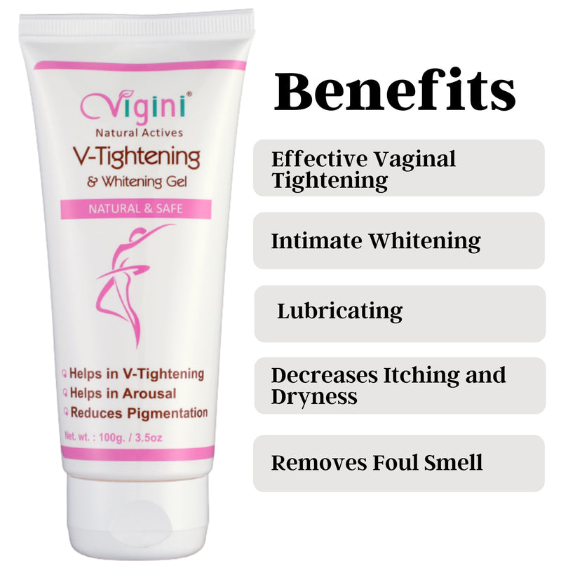 Vigini Vaginal Whitening Lightening Intimate Feminine Hygiene Gel Wash & V Tightening & Moisturizing Gel-200ml