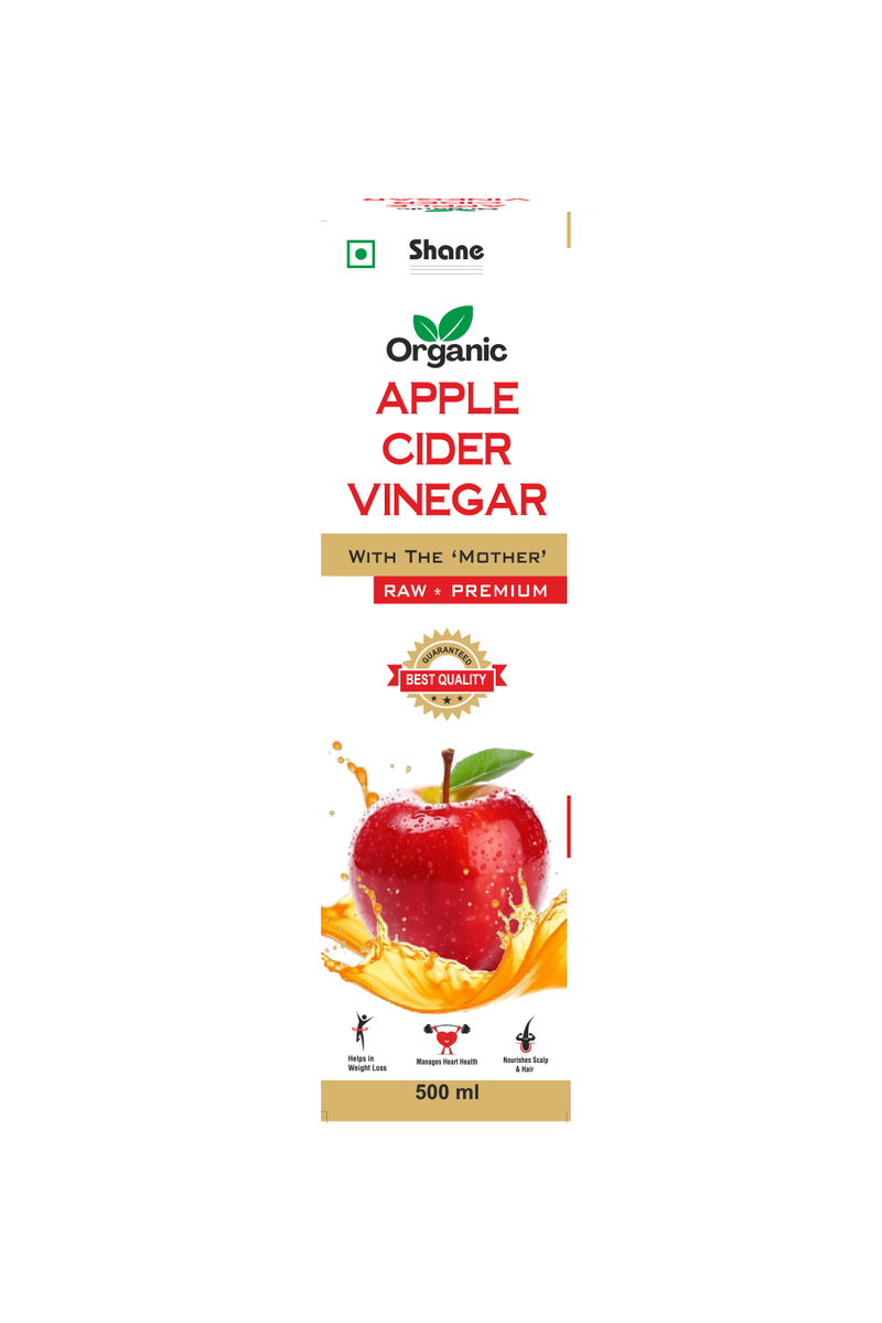 Shane I Organic Apple Cider Vinegar with the Mother I Raw Premium I Best Quality Guaranteed I Help in Weight Loss I Manages Heart Health I Nourishes Scalp I Hair I It Help in Tackling Digestive Disorders I Helps Make Hair Soft and Shiny  I 50 ML