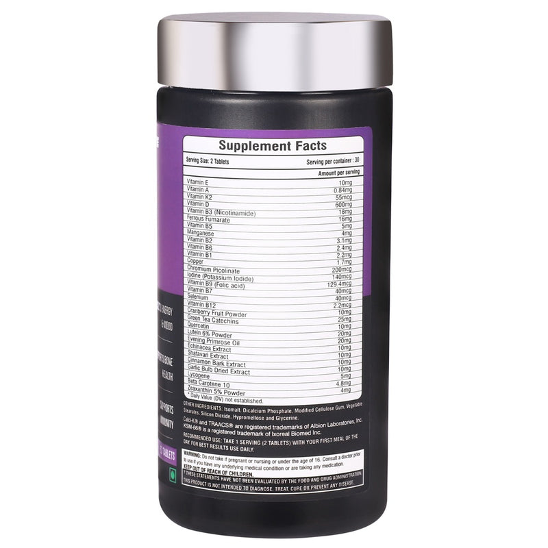 Reformulate I Forte I Fem I Multivitamin I Boosts Energy & Mood I Supports Bone Health I Supports Immunity I Nutraceutical I 60 Tablets