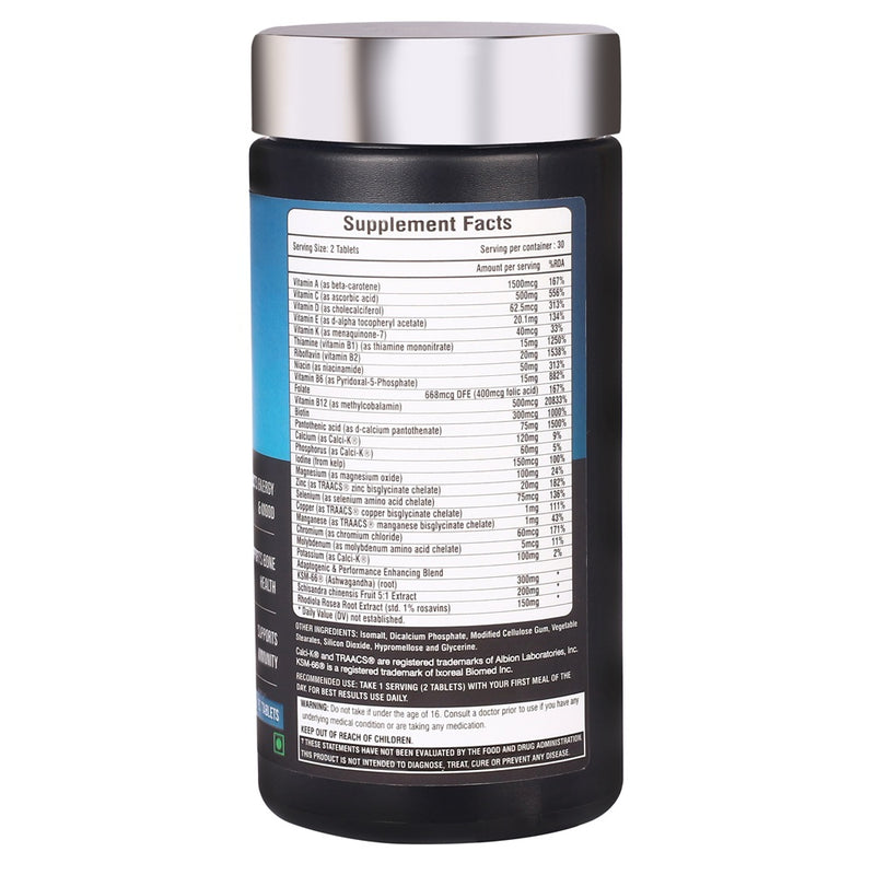 Reformulate I Forte I Men I Multivitamin I Boosts Energy & Mood I Supports Bone Health I Supports Immunity I Nutraceutical I 60 Tablets