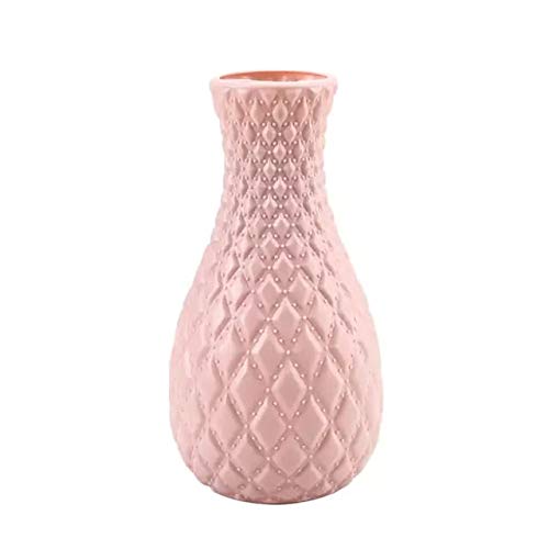 D MARK Unbreakable Flower Vase Simulation Glaze Plastic Vases for Home Decor Light Weight (Plastic, Multicolour)