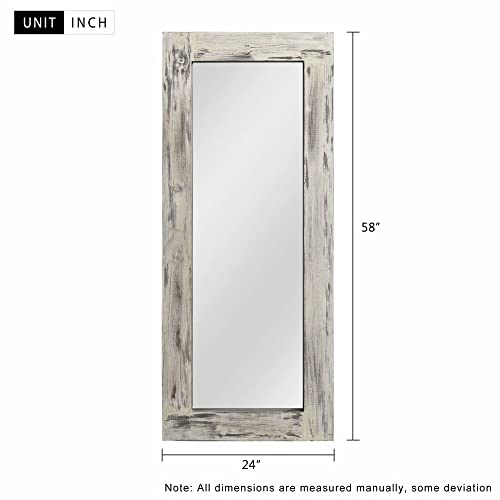 The Zara Enterprises Wooden Mirror Frame Colour Antique White White Size 24×58 only Frame Without Mirror Something is Different