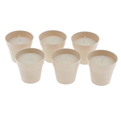 THE STYLE SUTRA 6 Pieces Scented Candle Natural Soy Wax Portable Candle White