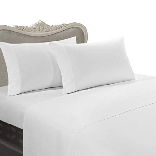 Egyptian Cotton 1200 Thread Count Solid Sheet Set - Cal-King/White