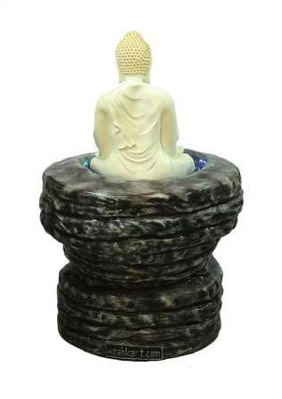 Waahkart Home & Decor Unique Stone Look Fountain with Gautam Buddha