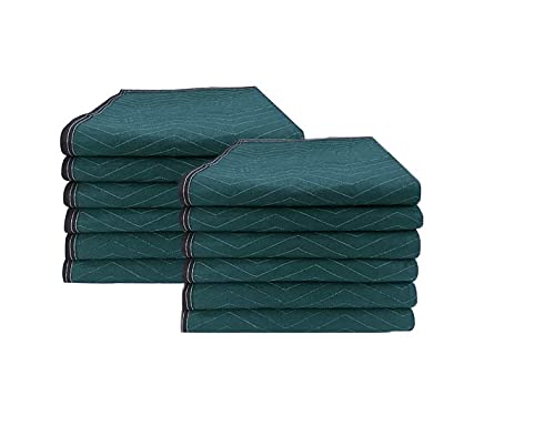 WELIV Homes 80 x 144 inch Non-Woven Padded Moving Blanket Green Moving Blankets Packing Materials Assets protectorsheet Furniture Blankets Transportation Blankets Drop Cloth Packing Blankets