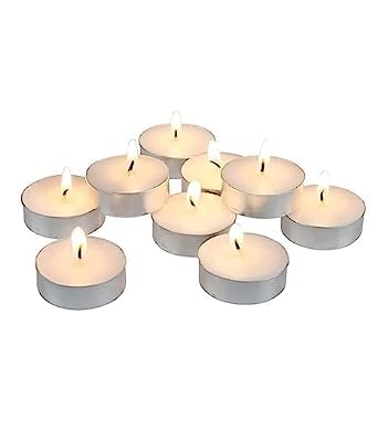 ALEVAN 7 Hours Burning White Paraffin Wax Unscented Tealight Candles for Home Decor || Long Burning Tea Light Candles