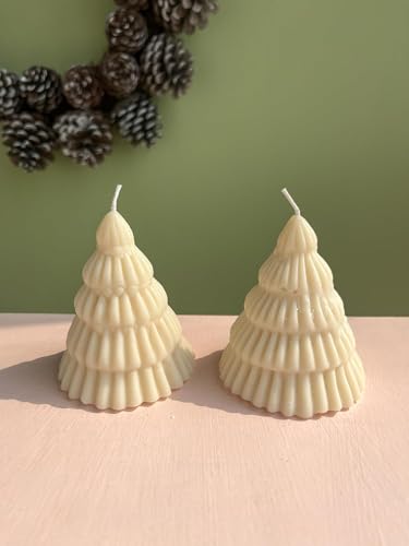 The Orby House - Christmas Tree Shaped Candles, Scented Soy Wax Candles (Champagne Dream/Hazelnut Coffee Delight), Made with Toxin Free & ecofriendly Materials (Hazelnut Coffee Delight)