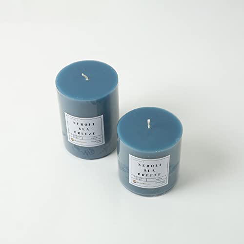 The Decor Mart Nerouli Sea Breeze Scented Candles Set of 2 (Medium, Small)