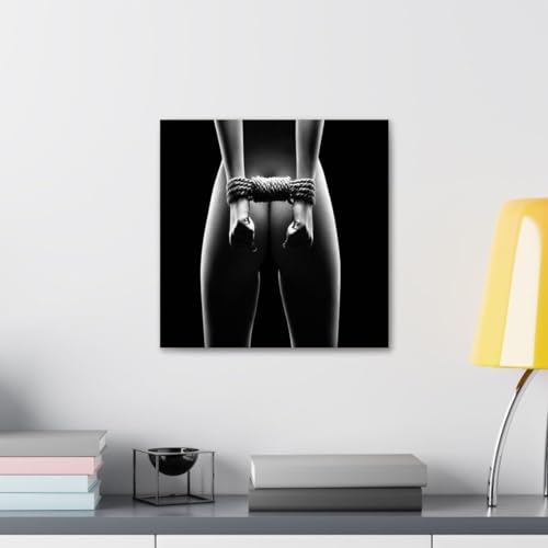 GADGETS WRAP Canvas Gallery Wrap Framed for Home Office Studio Living Room Decoration (10x10inch) - Womans Hands In Bondage