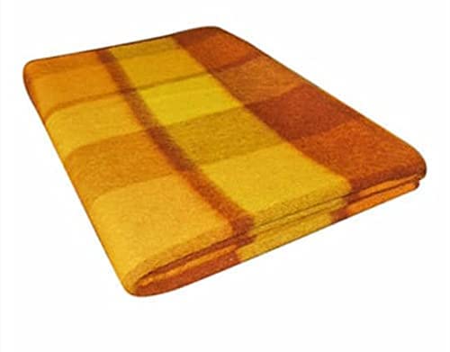 WINSTON HOME Luxury Kashmiri Marino Haoziery Pure Woolen Blanket Single Bed for Hotel/Guest House/Hospital Multicolor - Pack of 1…