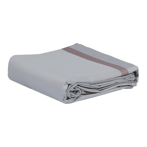 Etonner Audley Bold Border Silver Double Bed Sheet