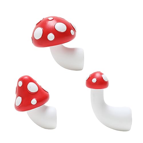 3D Solid Red Mushroom Fridge Magnets Creative Designed Resin Refrigerator Magnets Personality Home Decorations Refrigerator Magnetic Board