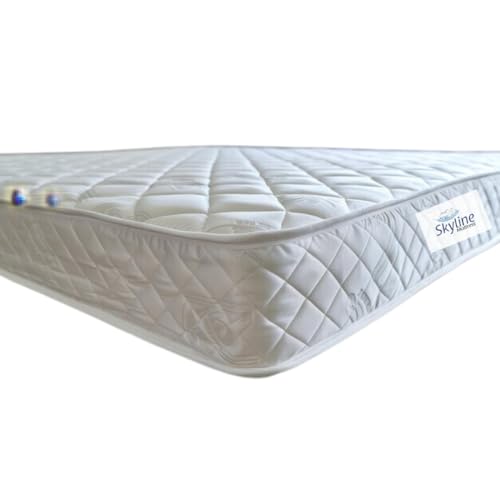 Skyline Orthopeadic Bonnell Spring Mattress | 5 Years Warrenty | Super Soft Foam,American Knitted Cloth,Bonnell Spring,Euro Top | (72x48x6 Inches, Double)