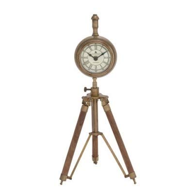 MANOR HOUSE Tripod Clock Brass Finish