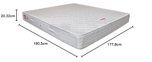 Coir FIT Health Spa with SrtX��Technology 8' Inch Queen Size Latexo HR Foam Mattress(75x70x8