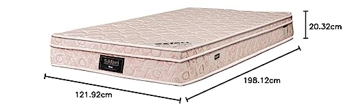 The Mattress Company | 5 Years Warranty | Spring Euro Top Double Bed Mattress, Dual Comfort 8 Inch Thickness (78x48X8)