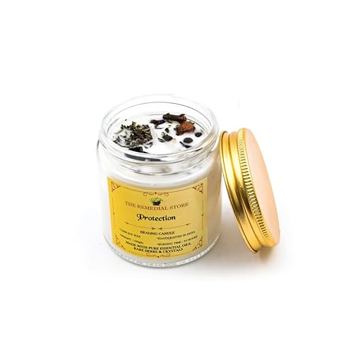 The Remedial Store Healing Ritual Money Candle | Luxury Fragrance | Therapy Candle | Glass Candle | Jar Candle | Soy Wax Candle | Smokeless Wax Candle | 30 Hours Burning Time (Protection)