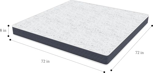 WESTIDO RehabRest Multiple Memory Foam | High Resilience (HR) Foam Knitted Fabric King Size Orthopedic Mattress OrthoKQ8inch72x72