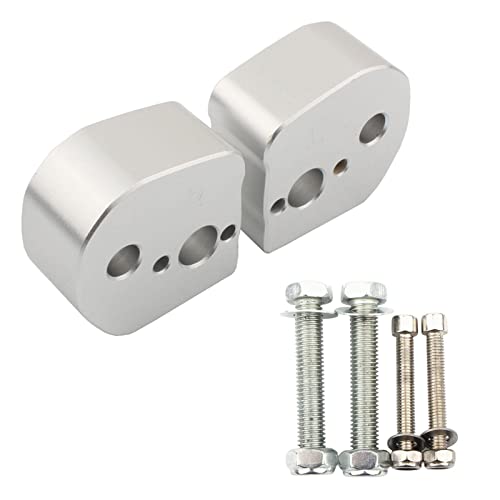 ATORSE 25Mm Motorcycle A.T.V. Dirt Bike Motocross Handlebar Risers Silver | 1 Pair Handlebar Risers with Accessories