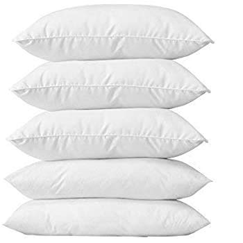 LASER WINGS Microfiber Standard Pillows Home Hotel Collection 17x27 Inches White Set of 5 Pieces