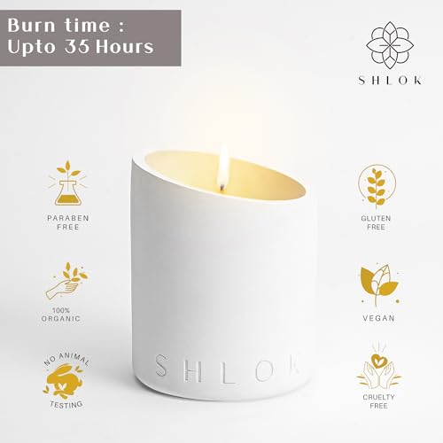 Shlok - From Modern Folk Soy & Coconut Wax Candle with Gift Box (180g) | Maple Syrup & Early Spring | Vegan & Cruelty Free | Handmade Scented Candle | for Home Decor