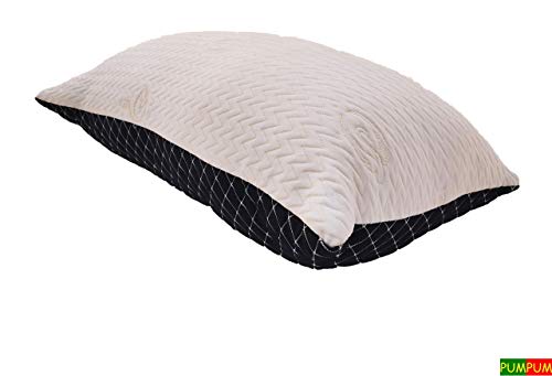 PumPum Hollow Microfiber Pillow,17'x27' Inch,Black & White,1 Piece