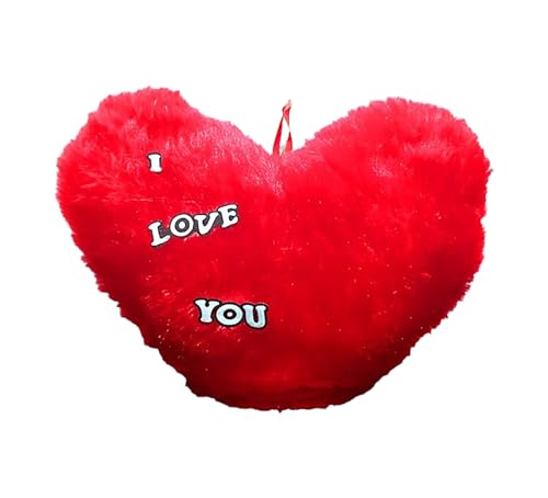 Smart Heart Shape Soft Pillow 30x30 cm (12x12 inch) | Super Soft Heart Shape Fluffy Pillow | Warm & Cozy Home Decoration Gift for Loved One (Red)