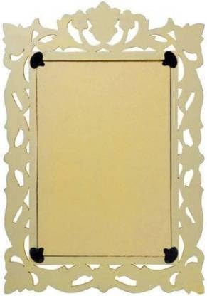 VAS Collection MDF Mirror Frame for Wall Decor,Bedroom,Living Room,Bathroom & Hallway,24"x18" (Yellow)