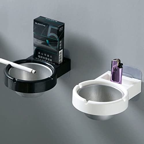 Elpenor 1 PCS Ash Trays Outdoor Indoor Ashtray Windproof, Wall-mounted Waterproof Smoking Ash Tray，for Smoking Area,Contains Smoking Sign Stickers Cigarette Ashtray