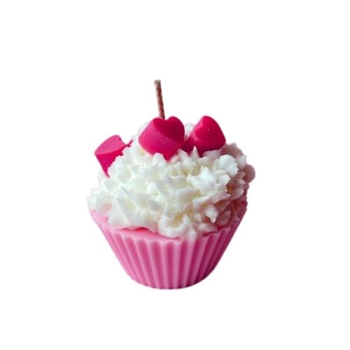 Cupcake Candles Set of 2 | 100% Soy Wax | Birthday Candle | Home Decor and Gifting Items | Butterscotch Scented