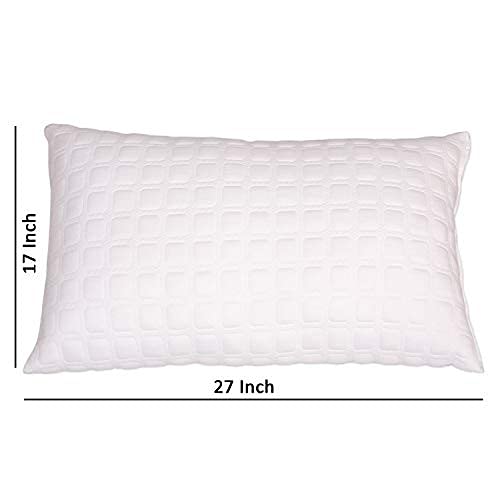 PINDIA Dreamfactory 400 GSM Knitted Fabric Single Soft Fluffy Sleeping Pillow (17 x 27) -2 Count