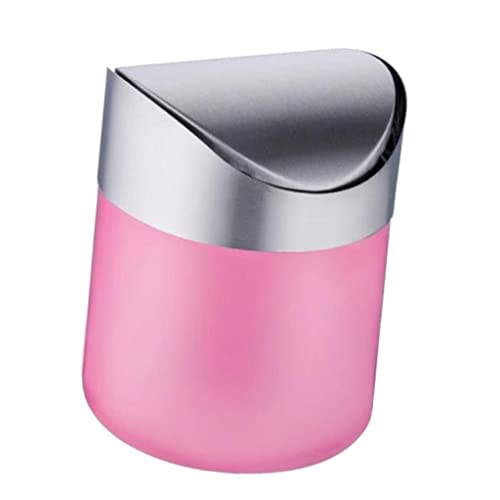 LOOM TREE® Stainless Steel Ashtray Desktop Mini Trash Can Pink | Household Supplies & Cleaning | Trash Cans & Wastebaskets