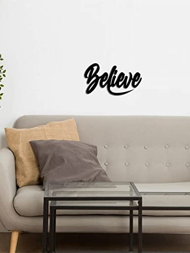 VVWV Believe Wall Stickers for Quotes Bedroom Living Room Kids Room Home & Kitchen Decor L x H 9 x 5 Inch