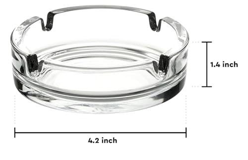 Banstar Crystal Quality Glass Ash Tray Home, Car, Balcony, Crystal Clear Big Size Square Ash Tray Box Crystal Quality Glass Ash Tray