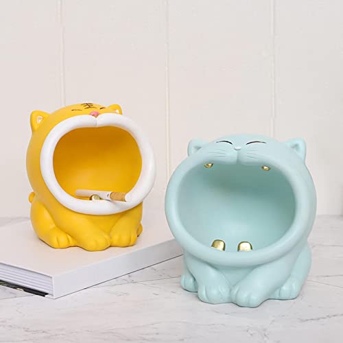 MYADDICTION Resin Animal Ashtray Centerpiece Statue for Indoor Outdoor Desktop Mens Gift Green