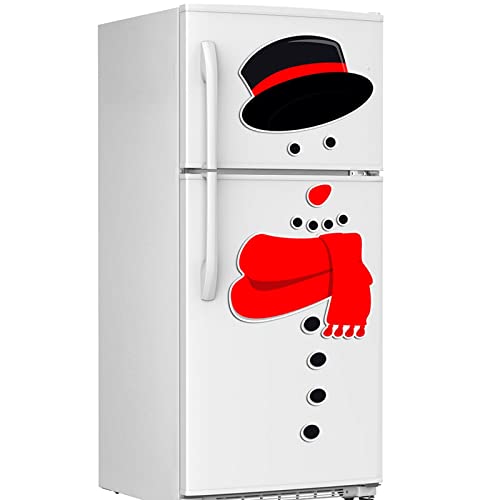 T.O.G. Snowman Refrigerator Sticker Expression Waterproof Christmas Festival Party Decor Ct004