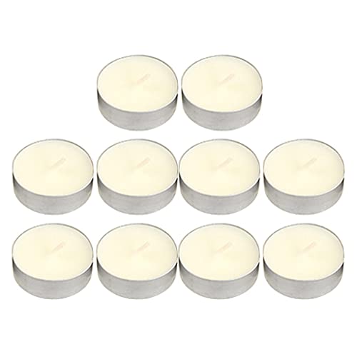 ATORSE® 10Pcs Smokeless Round Tealight Candles 3.5X1Cm White