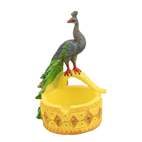 MYADDICTION European Style Peacock Ashtray Ash Tray Holder for Home Decor Gifts