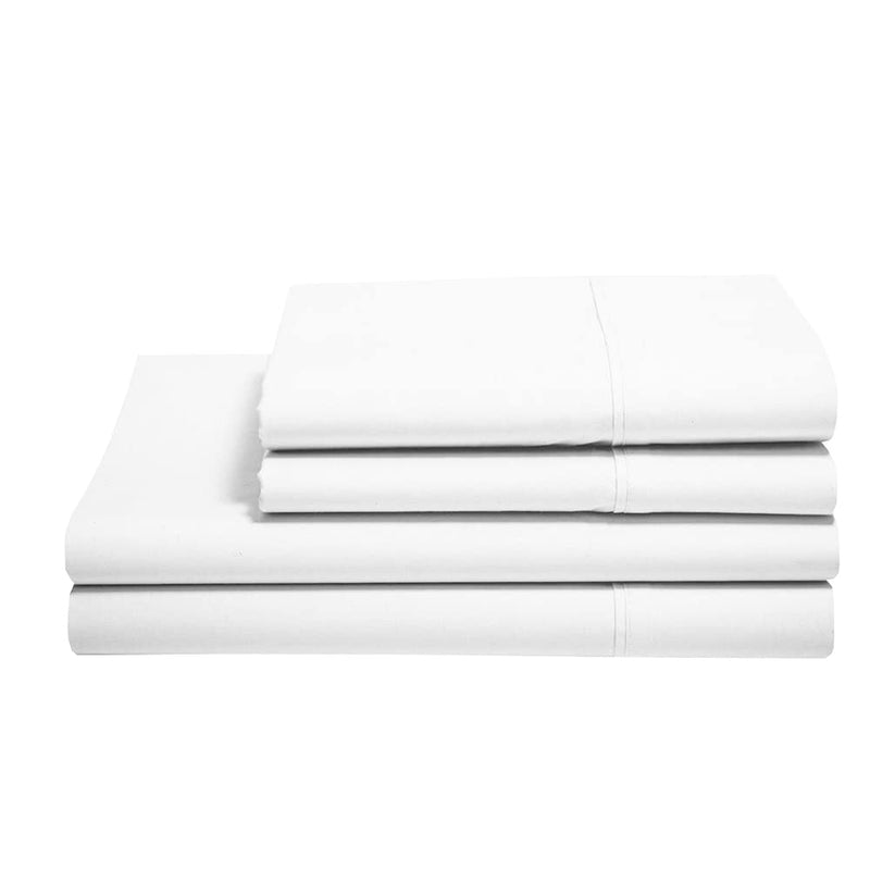 Cottington Lane Flat Bedsheets Sheet with 2 Pillow Cover - Bedsheet | Bedsheets | Bed Sheet | King Size Bed - White Solid_102x108