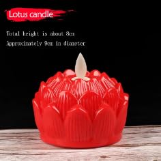 Zusaca LED Lotus Electric Candles Battery Operated Candles Flameless Dancing Battery Operated Swing Candle Light (3Pcs) (Multicolor)