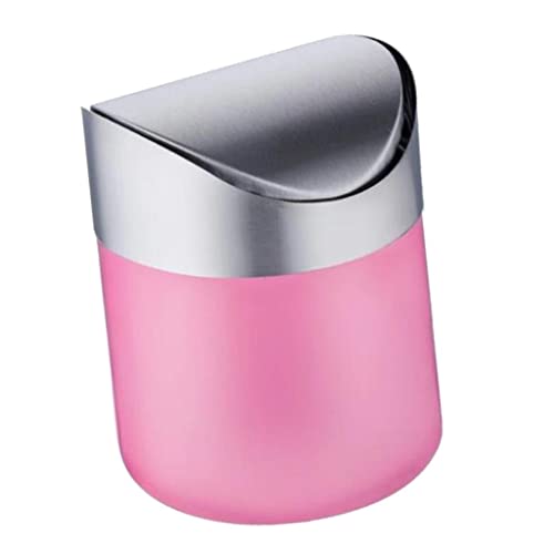 LOOM TREE® Stainless Steel Ashtray Desktop Mini Trash Can Pink | Household Supplies & Cleaning | Trash Cans & Wastebaskets