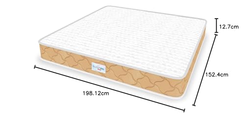 SLEEPSPA by COIRFIT Pure Sleep Premium Orthopedic with HerbFRESH��Technology 5 Inch Queen Size Pocket Spring Mattress (Beige,78X60X5)