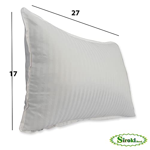 Siroki Bond orthopaedic Microfiber Sleeping pillow with Roll Vacuum Packing Pack of 2