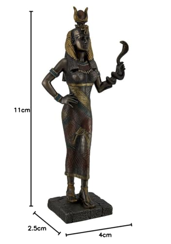 Veronese Design Egyptian Goddess Hathor Holding a Cobra Statue