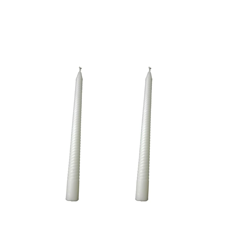 Devino Ora First Holy Communion Candle (Combo of 4) Spiral White Confermation Christian Ritual Baptism.Soy Wax Non Decorate Non Smok Long Burn time Hand mad12 Inch Height and 1 inch Width