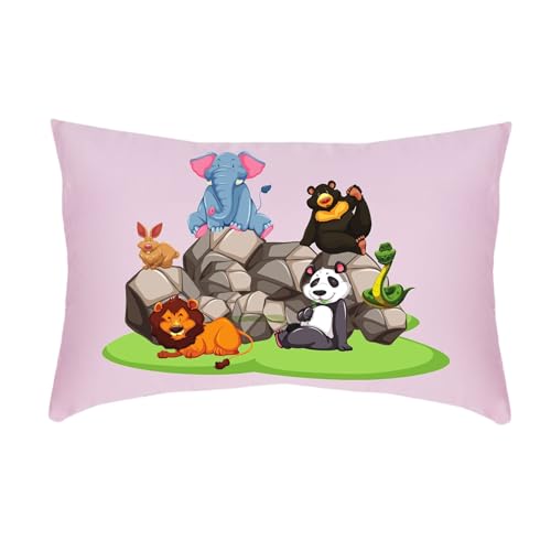 Lujoso Castle Personalized Pillow Set – includes 1 Pillow Insert and 1 Personalized Pillow Cover | Microfiber with Virgin Micro Fill | 100% Cotton Long Staple Cover | 20x20In | Baby Pink