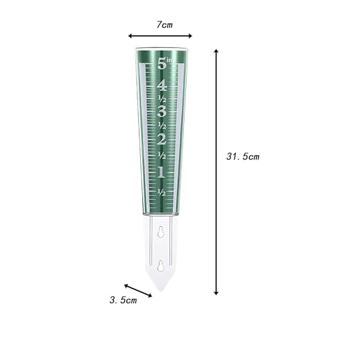 ATORSE Garden Rain Gauge Lawn Courtyard Patio Decorative Stake Water Measuring Tool Blue